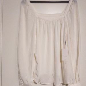 BLOUSE A NEW DAY SIZE S AND COLOR CREAM